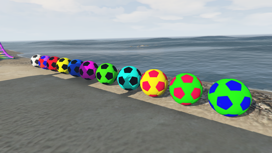 GTA 5 MOD Colourful Football ADDON PROP