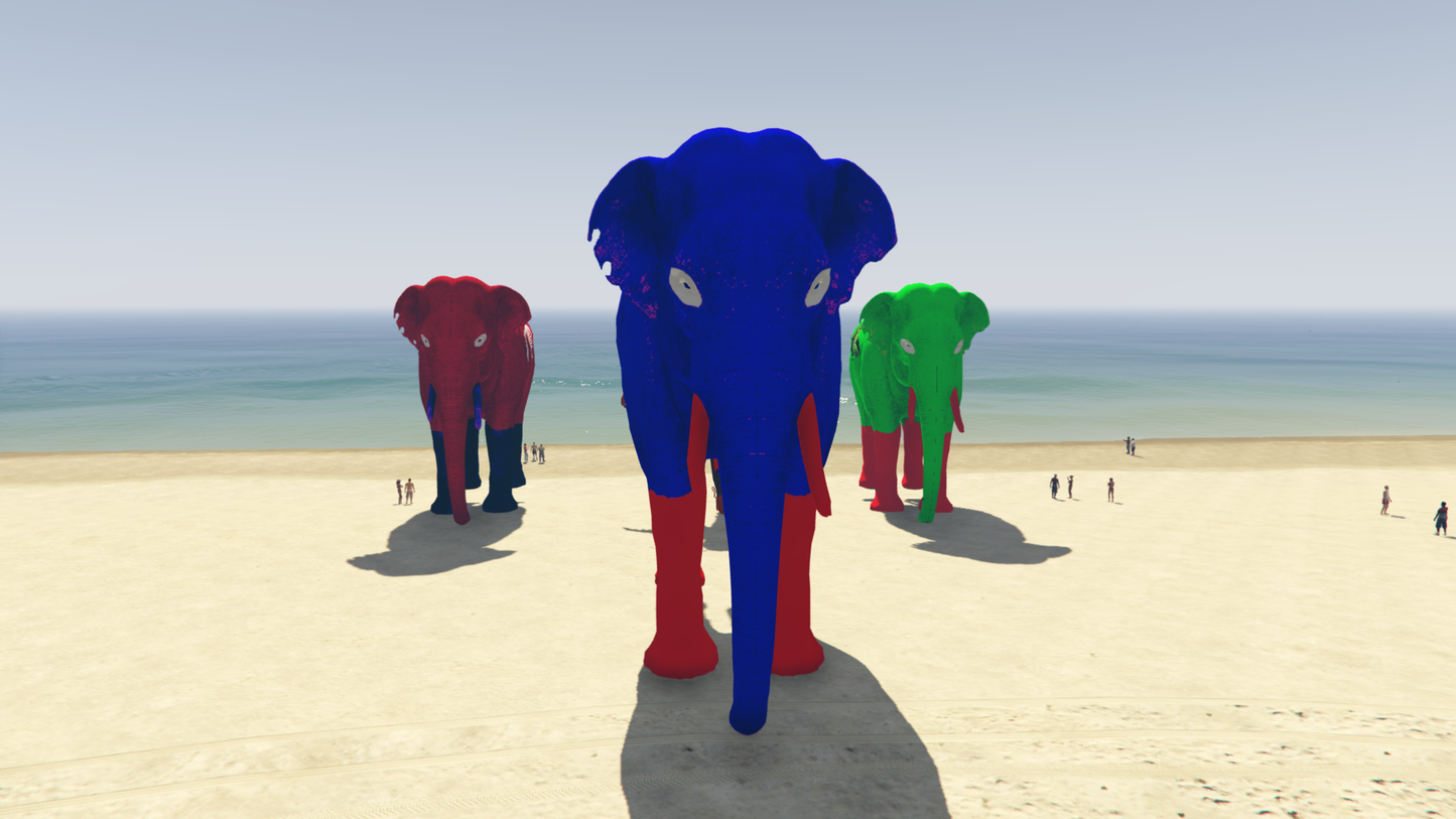 GTA 5 MOD BIG ELEPHANT SUPER MAN [ADDON PROP]
