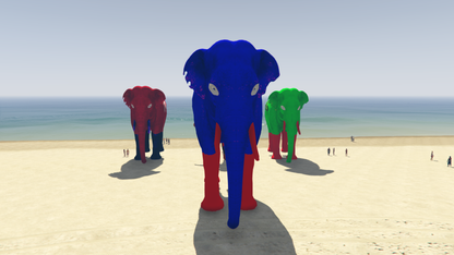 GTA 5 MOD BIG ELEPHANT SUPER MAN [ADDON PROP]