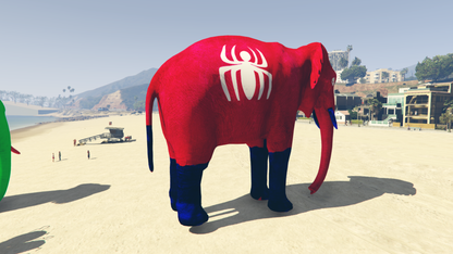 GTA 5 MOD BIG ELEPHANT SPIDER MAN [ADDON PROP]