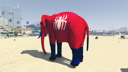 GTA 5 MOD BIG ELEPHANT SPIDER MAN [ADDON PROP]