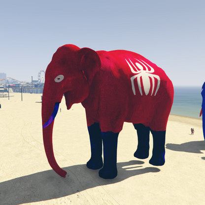 GTA 5 MOD BIG ELEPHANT SPIDER MAN [ADDON PROP]