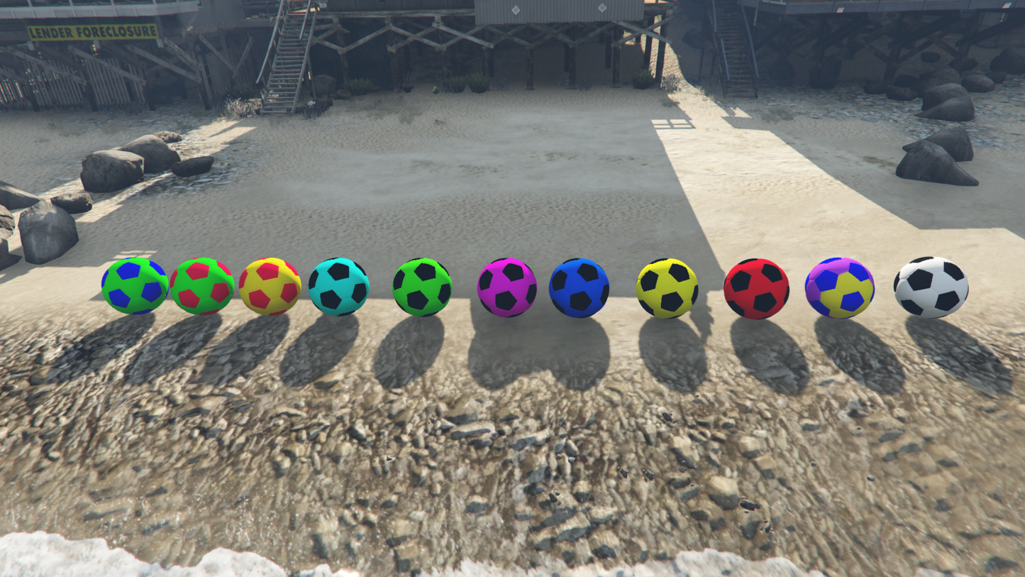 GTA 5 MOD Colourful Football ADDON PROP