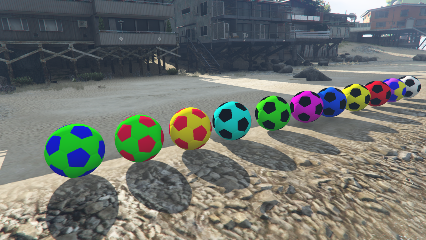 GTA 5 MOD Colourful Football ADDON PROP