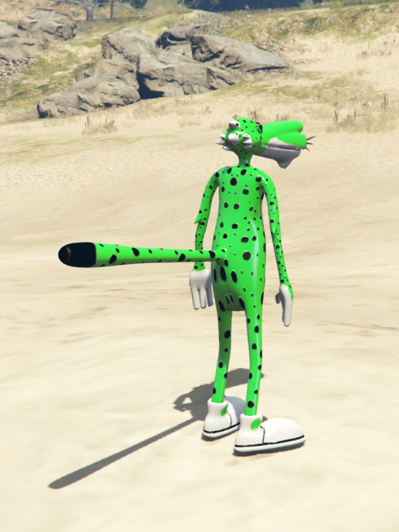 GTA 5 Mods chester cheetos Green Color  [ADD-ON-PED]