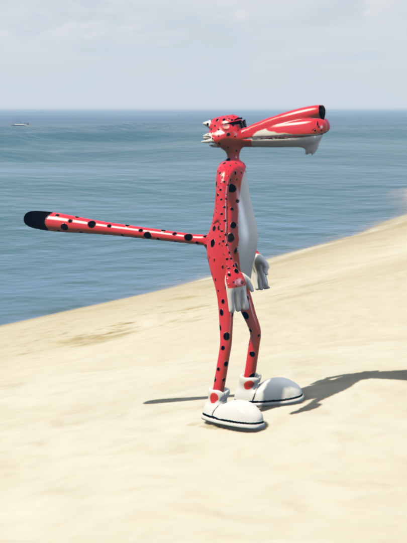 GTA 5 Mods chester cheetos Red Color  [ADD-ON-PED]