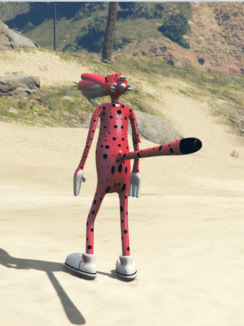 GTA 5 Mods chester cheetos Red Color  [ADD-ON-PED]