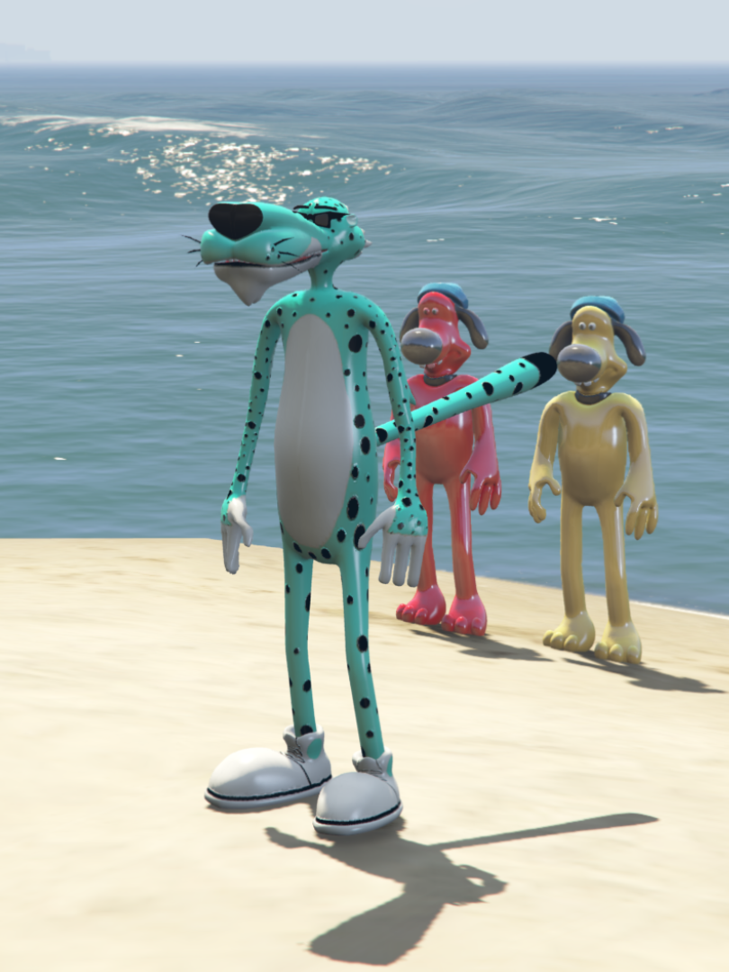 GTA 5 Mods chester cheetos Hafi Blue Color  [ADD-ON-PED]