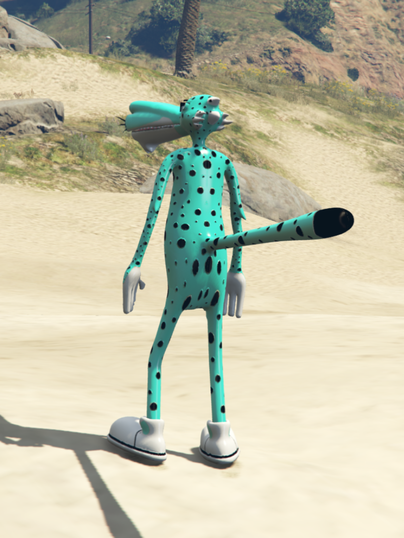 GTA 5 Mods chester cheetos Hafi Blue Color  [ADD-ON-PED]