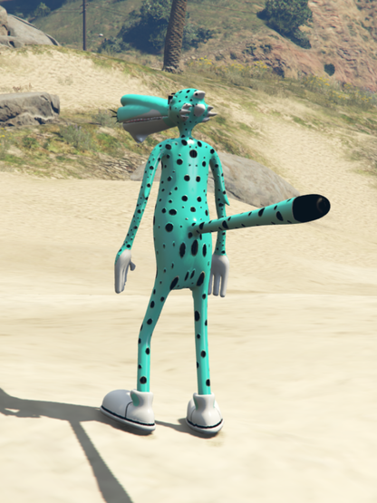 GTA 5 Mods chester cheetos Hafi Blue Color  [ADD-ON-PED]