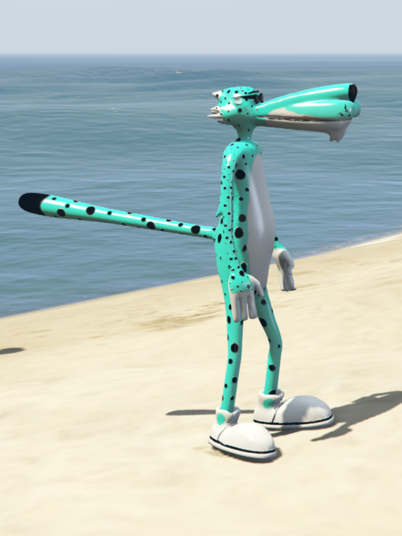 GTA 5 Mods chester cheetos Hafi Blue Color  [ADD-ON-PED]
