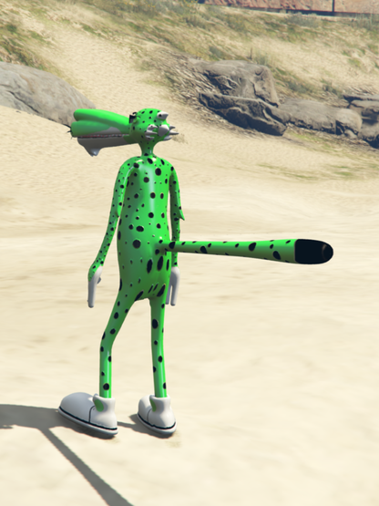 GTA 5 Mods chester cheetos Green Color  [ADD-ON-PED]