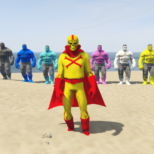 GTA 5 Mods Ghost Rider secret Wars RED YELLOW Addon Ped