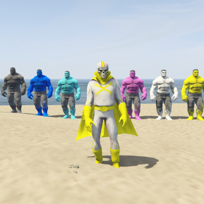 GTA 5 Mods Ghost Rider secret Wars YELLOW White Addon Ped
