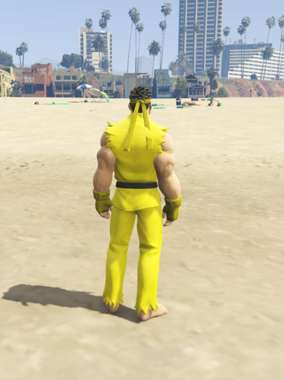 GTA 5 Mods Ryu Yellow [ADD-ON-PED]