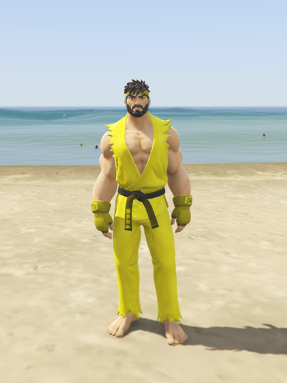 GTA 5 Mods Ryu Yellow [ADD-ON-PED]