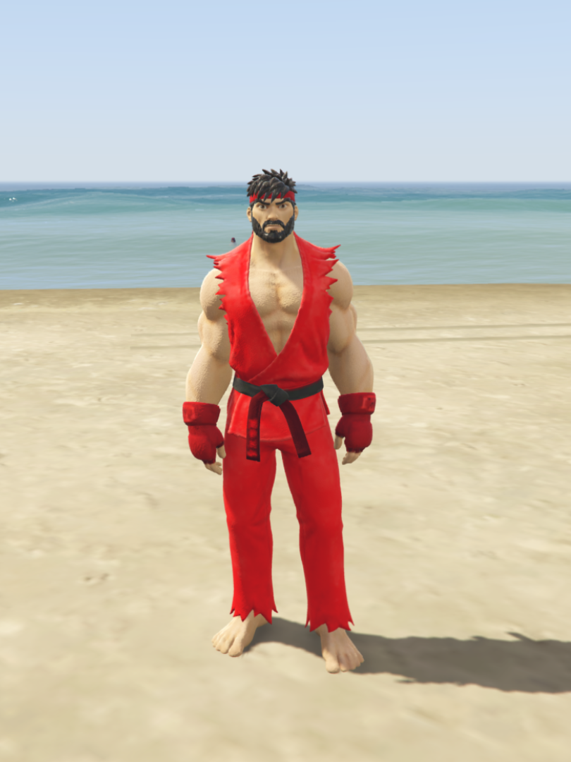 GTA 5 Mods Ryu Red  [ADD-ON-PED]