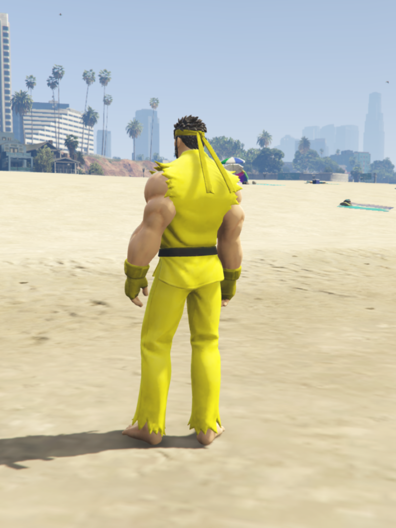 GTA 5 Mods Ryu Yellow [ADD-ON-PED]