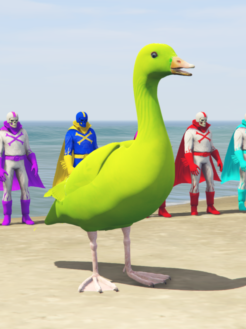 GTA 5 Mods Duck Hafi Green  [ADD-ON-PED]