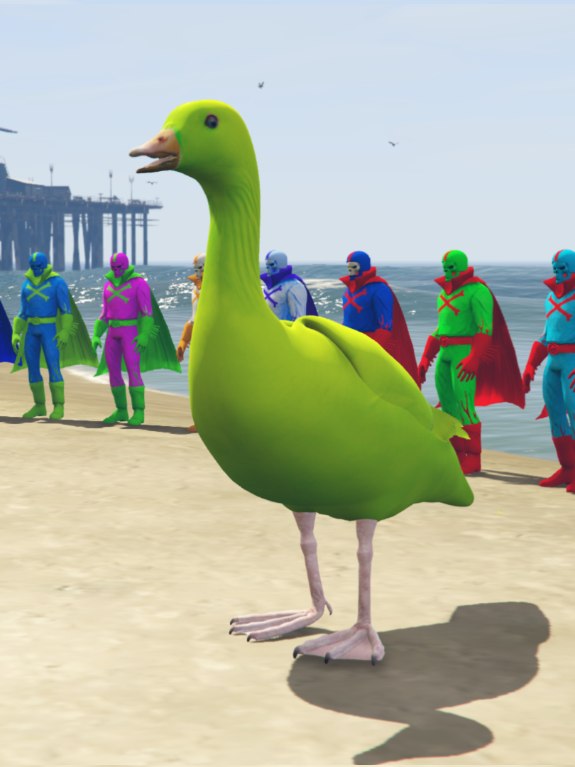 GTA 5 Mods Duck Hafi Green  [ADD-ON-PED]