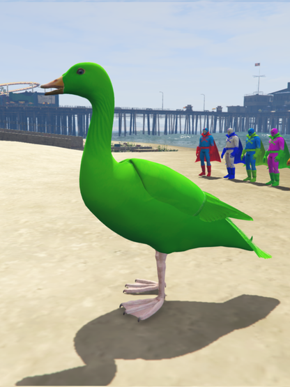 GTA 5 Mods Duck Green  [ADD-ON-PED]