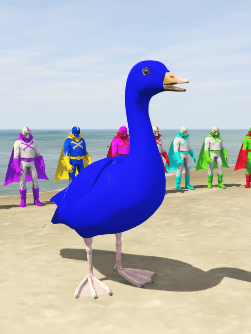 GTA 5 Mods Duck Blue  [ADD-ON-PED]