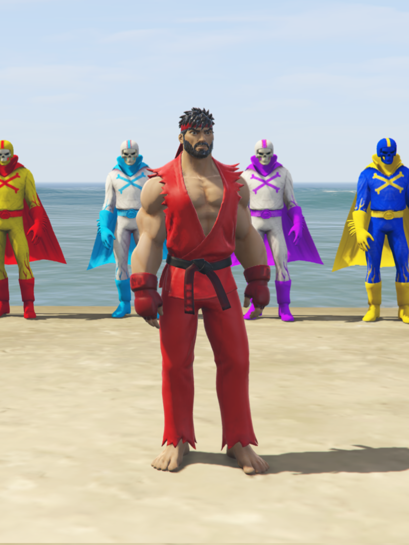 GTA 5 Mods Ryu Red  [ADD-ON-PED]