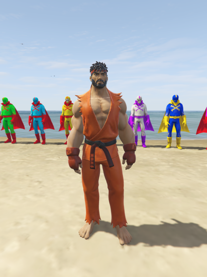 GTA 5 Mods Ryu Orange  [ADD-ON-PED]
