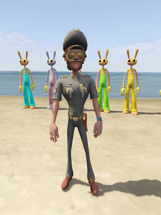GTA 5 Mod Haif Black CHINGAM SR [Addon Ped]