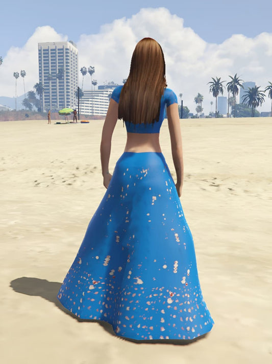 GTA 5 Mods Indian Girl hafi blue [Addon Ped]