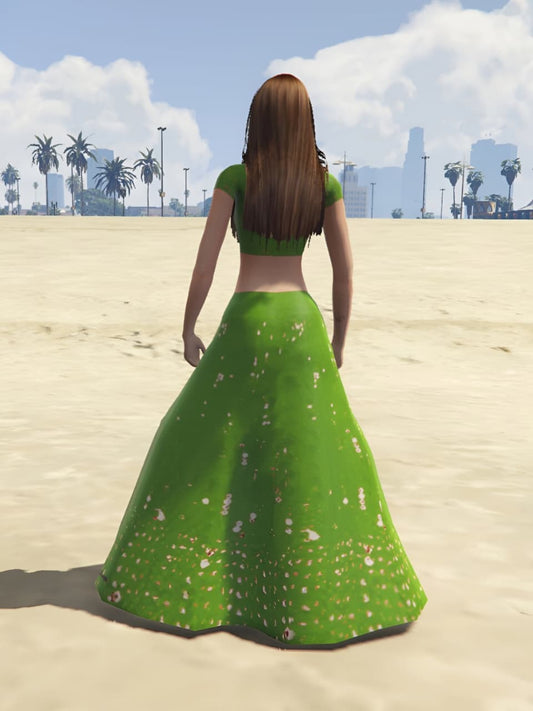 GTA 5 Mods Indian Girl Green [Addon Ped]