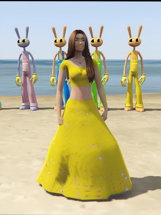 GTA 5 Mods Indian Girl Yellow [Addon Ped]
