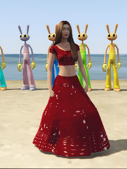GTA 5 Mods Indian Girl red [Addon Ped]