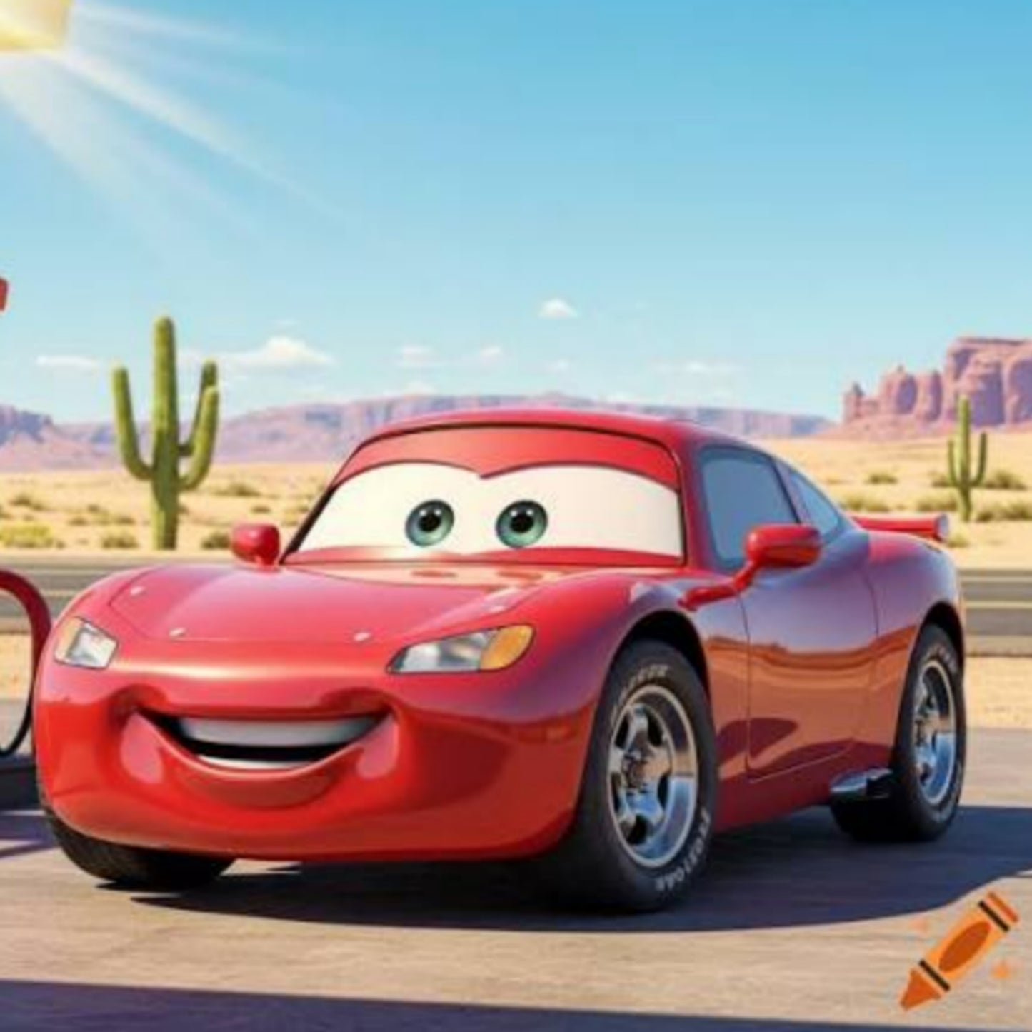 Lightning McQueen with Animated Eye [Add-On]